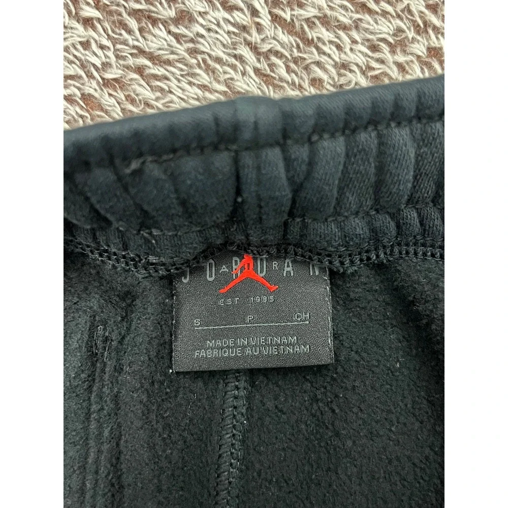 Nike Air Jordan Jogger Sweatpants Mens S Black Leopard Logo Fleece Pants Jumpman